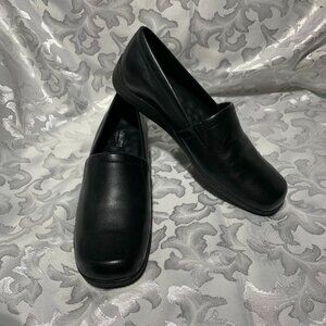 Walking Cradles Mark Lemp Footwear Women's Black Leather Loafers, Size 9.5W, NEW